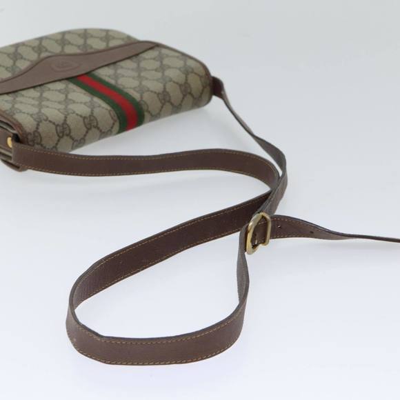 GUCCI GG Supreme Web Sherry Line Shoulder Bag PVC Beige Red 001 113 Auth ep3944 - Picture 7 of 16